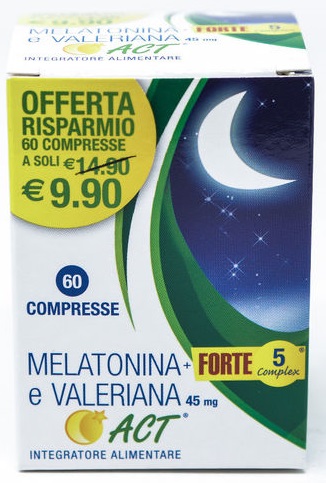 MELATONINA ACT 1MG + VALERIANA + 5 FORTE COMPLEX 60 COMPRESSE