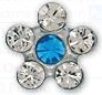 INVERNESS ORECCHINI FIORE CRYSAL/ZAFFIRI GAMBO TITANIO R119ST