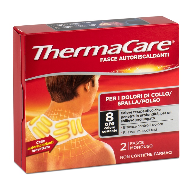 FASCE AUTORISCALDANTI A CALORE TERAPEUTICO THERMACARE COLLO/SPALLA/POLSO 2 PEZZI