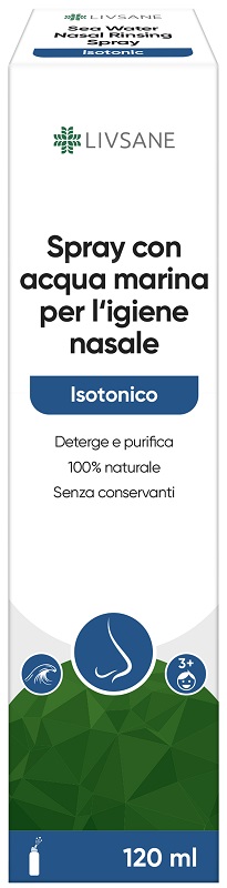 SPRAY ISOTONICO CON ACQUA MARINA PER IGIENE NASALE LIVSANE 120 ML